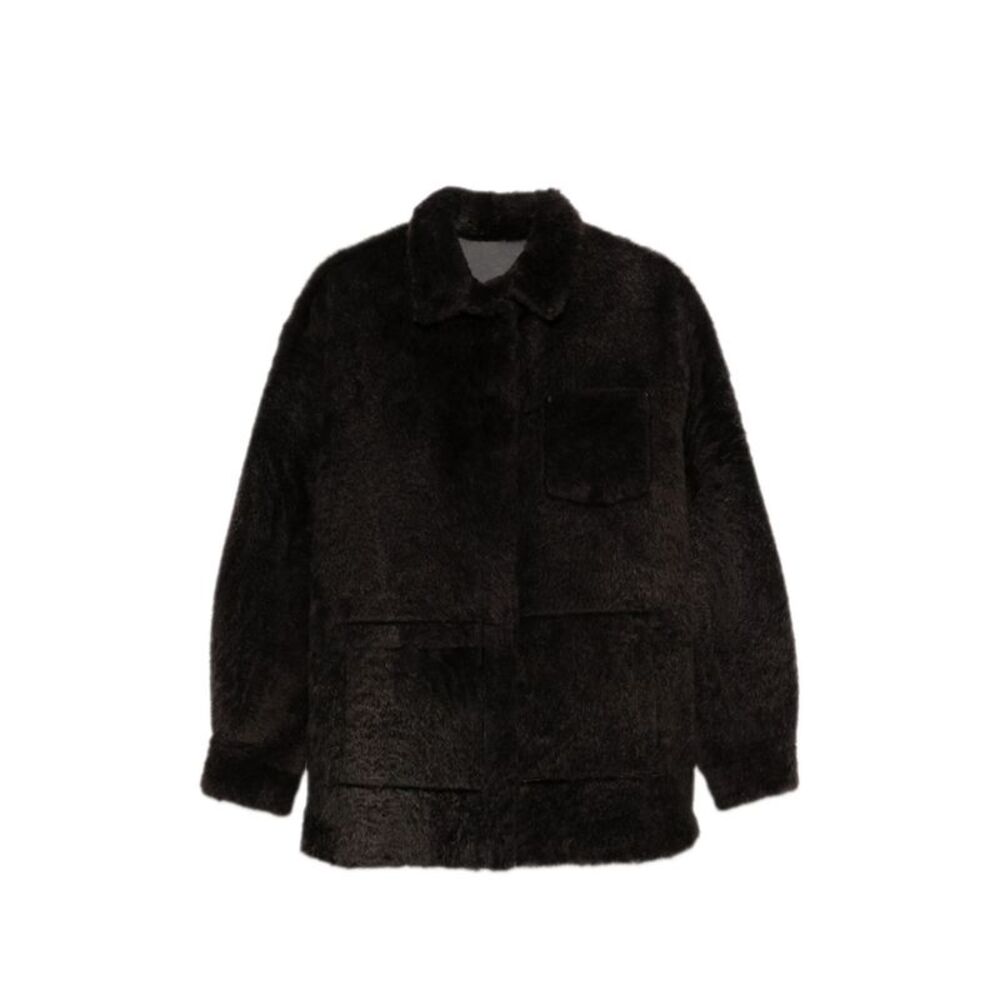 Simonetta Ravizza Brown Jackets - Faux Fur & Shearling Jackets Women